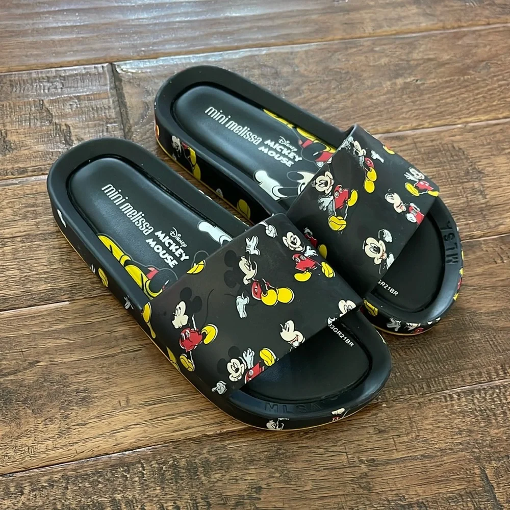 Mini Melissa Disney Mickey Mouse Beach Slide Sandals Size 13